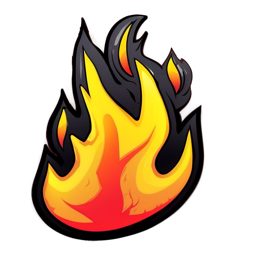 Comic Style Fire Illustration Png Sns47