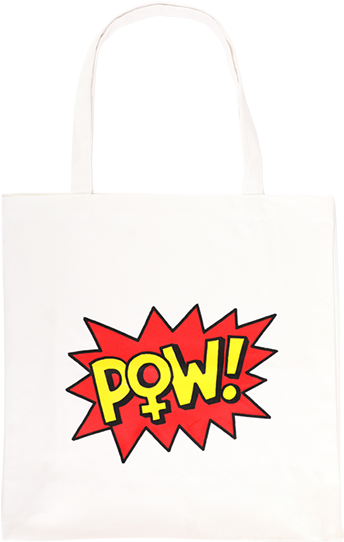 Comic Style P O W Tote Bag