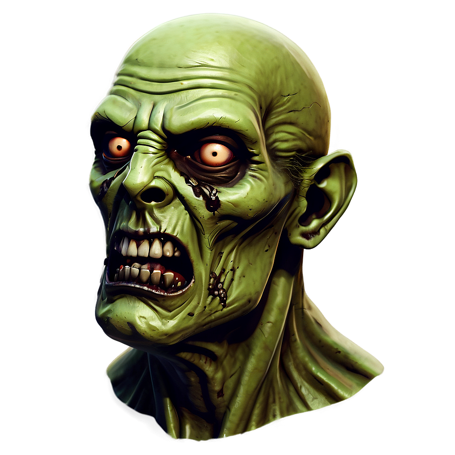 Comic Style Zombie Head Png Jaw34