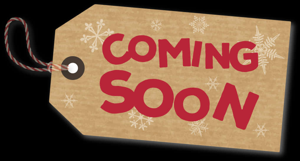 Coming Soon Tag Winter Theme