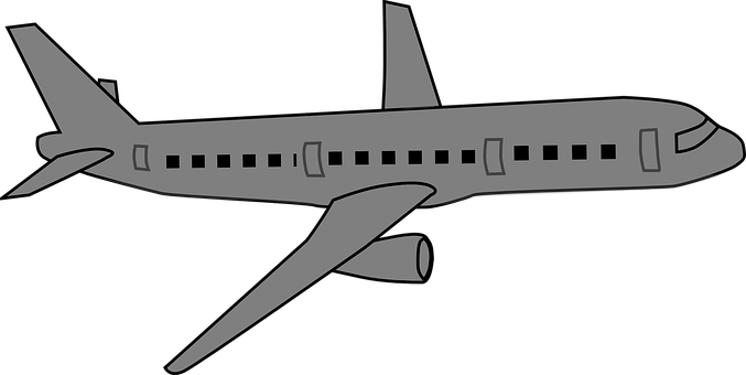 Commercial Airplane Silhouette