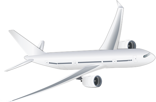 Commercial Airplane Vector Illustration