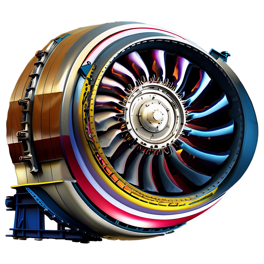 Commercial Jet Engine Graphic Png 06292024