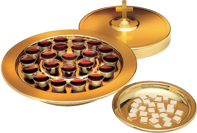 Communion Elements Golden Vessels