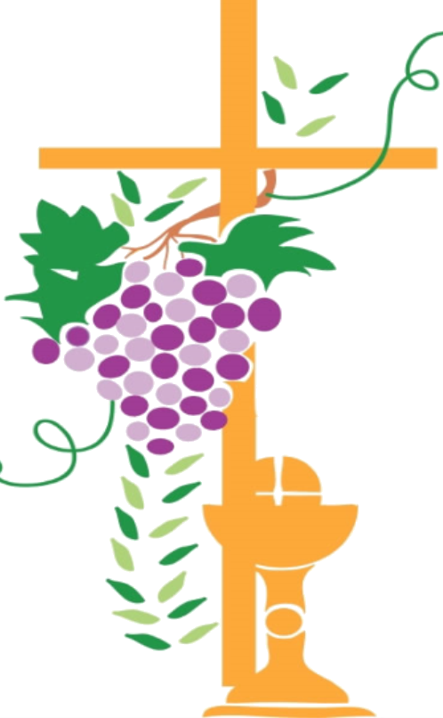 Communion Symbols Cross Grapes Chalice