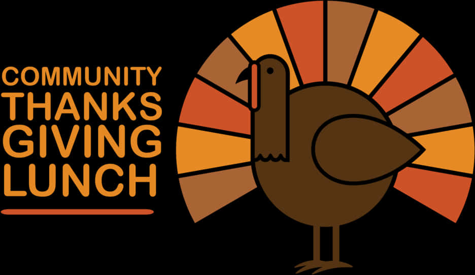 Community Thanksgiving Lunch Turkey Graphic
