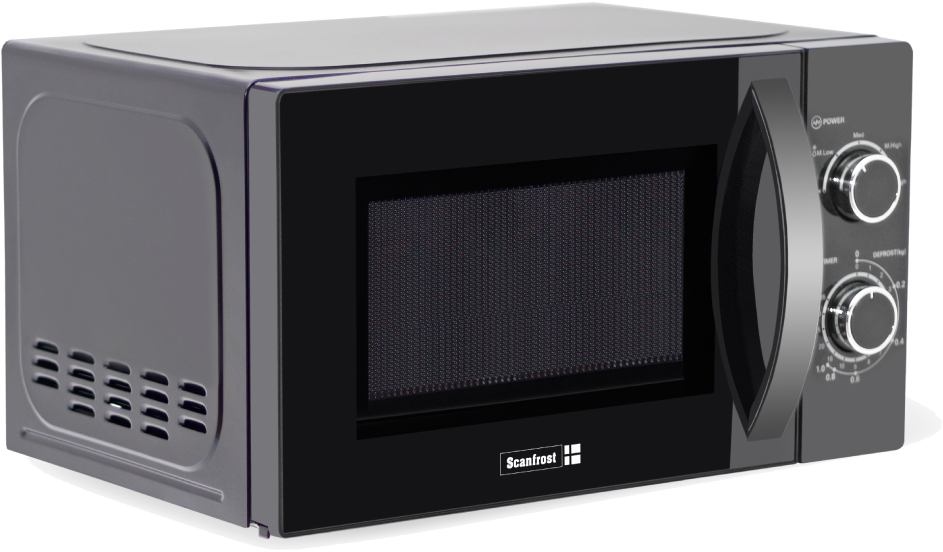 Compact Black Microwave Oven