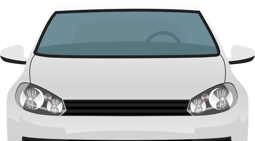 Compact Car Front View Vector