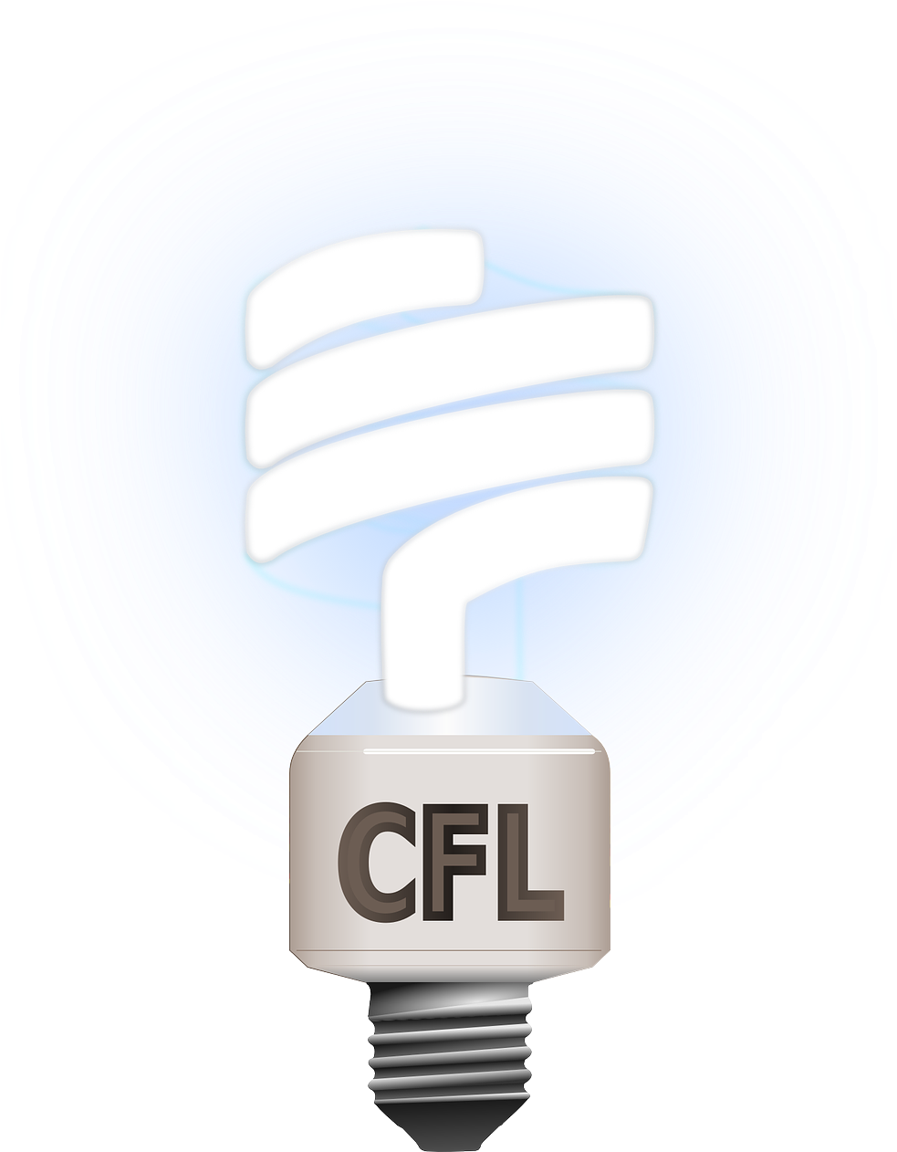 Compact Fluorescent Lightbulb Illustration