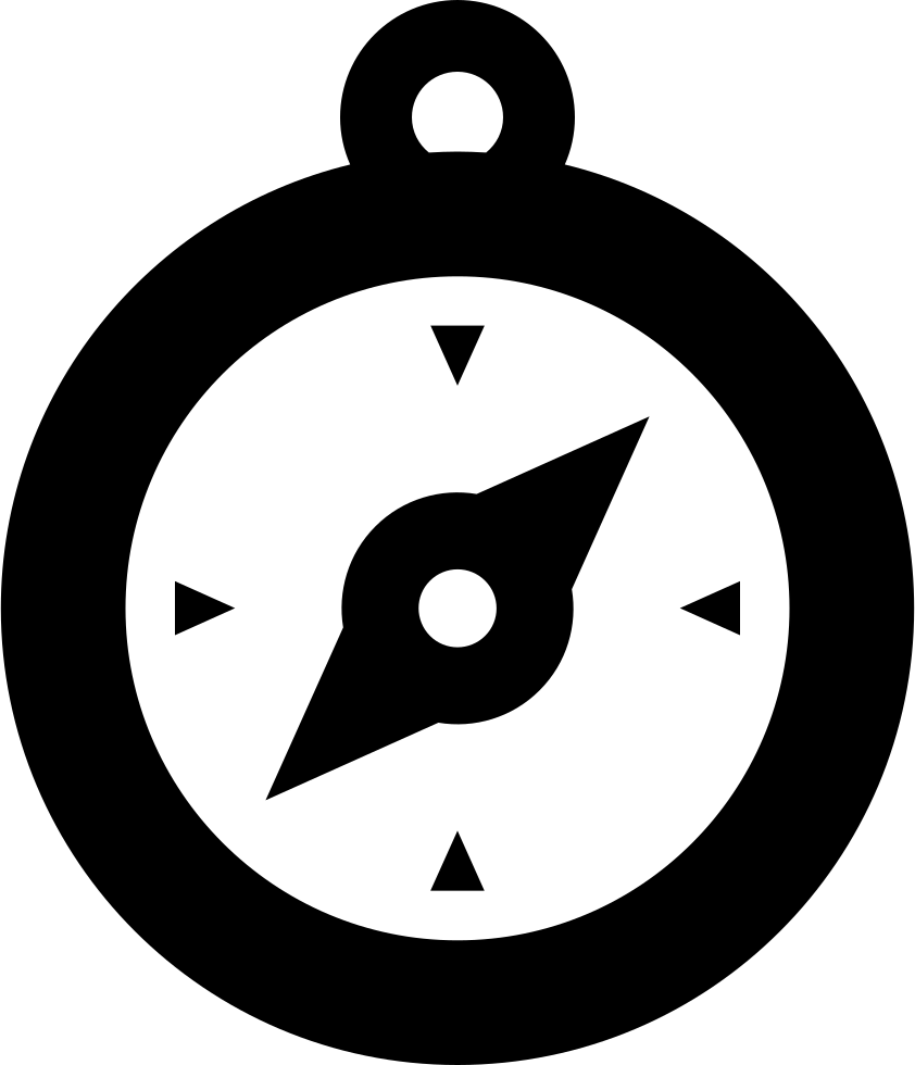 Compass Icon Blackand White