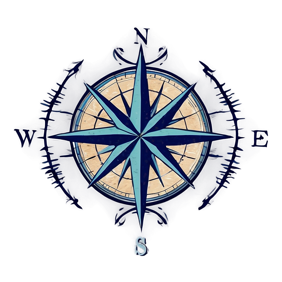 Compass Rose With A Vintage Twist Png Lup29