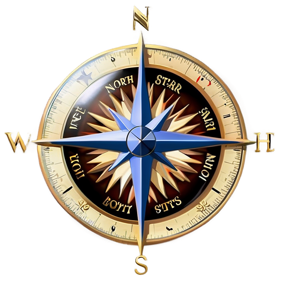 Compass Rose With North Star Png Grr