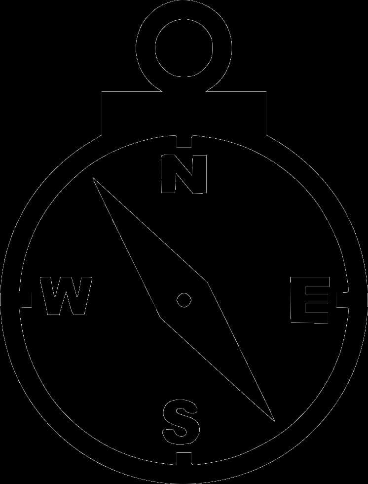 Compass Silhouette Outline