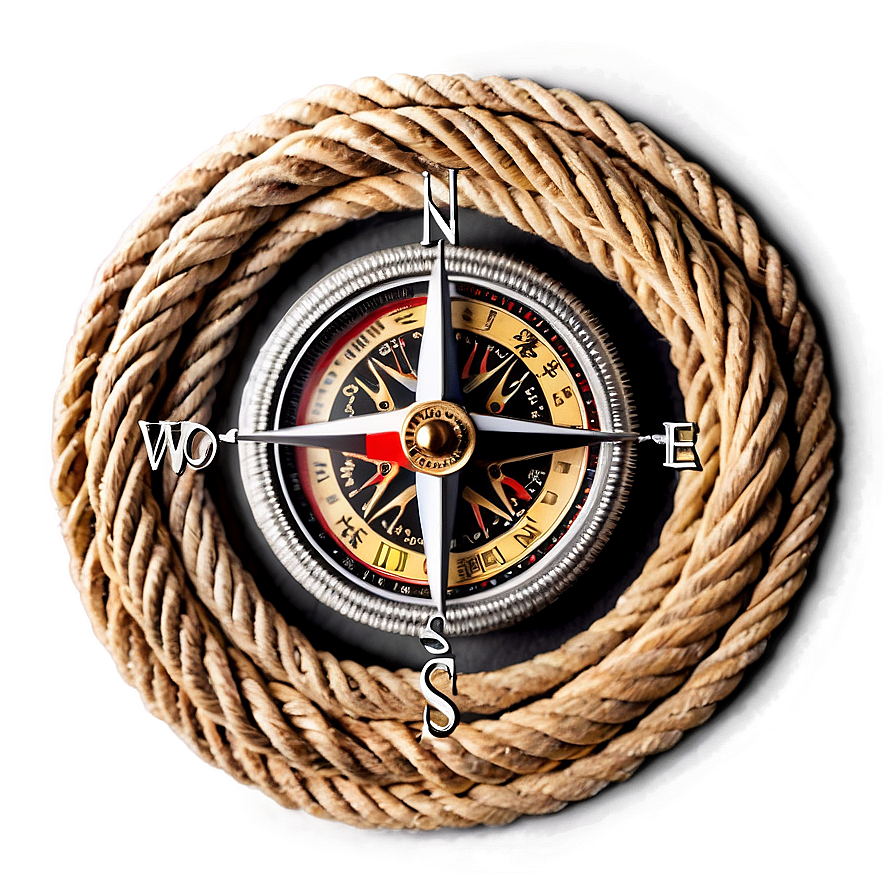 Compass With Rope Border Png Kat