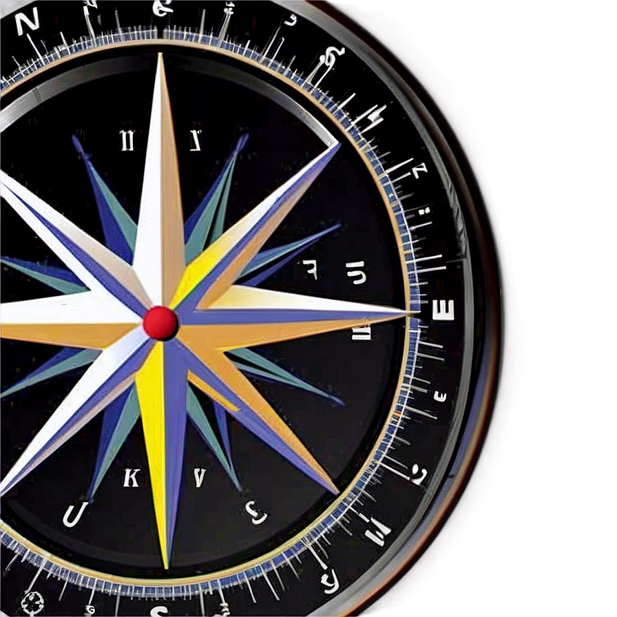 Compass With Star Design Png 05042024
