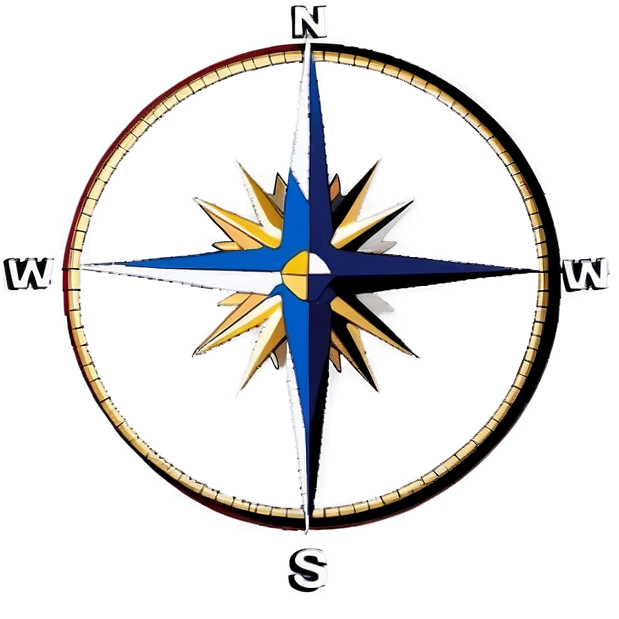 Compass With Star Design Png Lae50