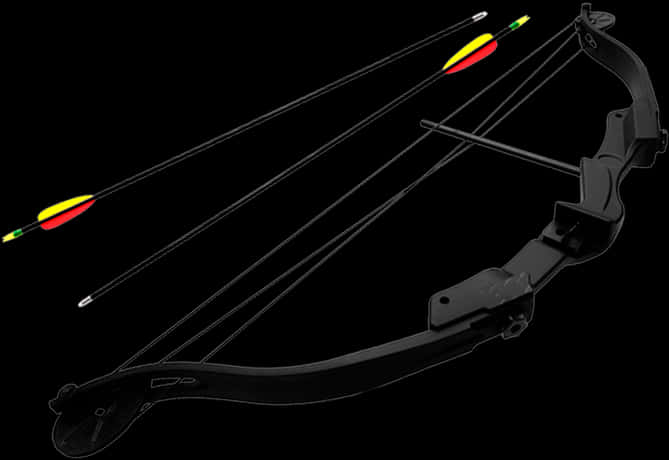 Compound Bowand Arrows Silhouette