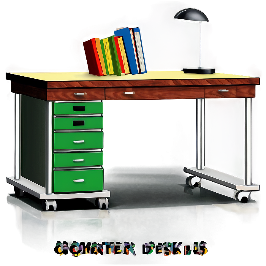 Computer Desk On Wheels Png 7