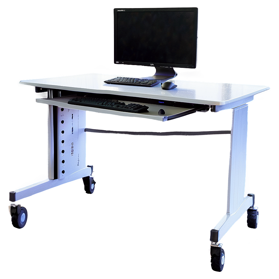 Computer Desk On Wheels Png Vop