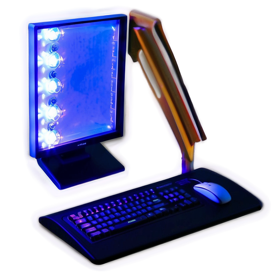 Computer Desk With Led Lights Png 81