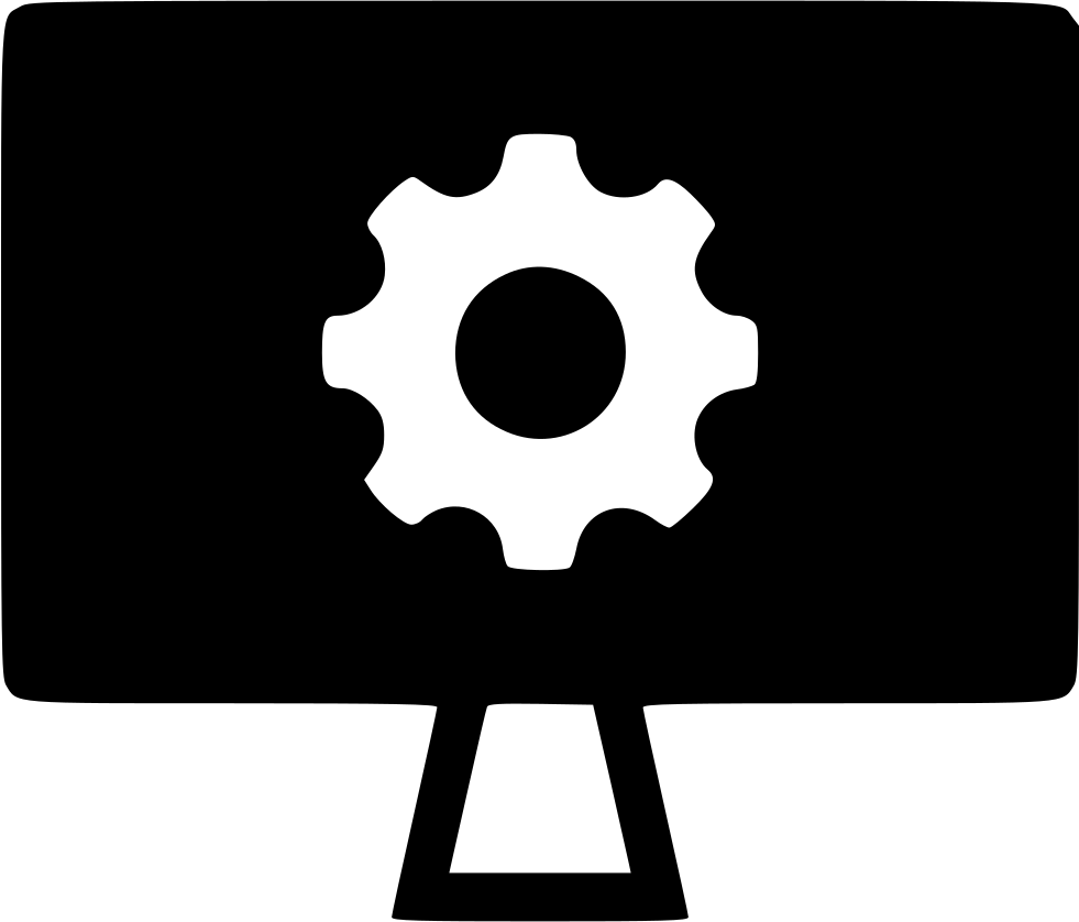 Computer Monitor Gear Icon