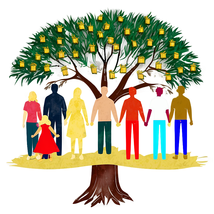 Conceptual Family Reunion Tree Png Vrt