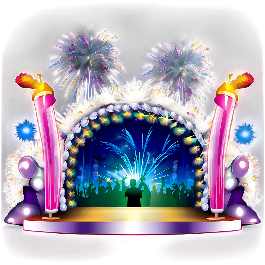 Concert Stage With Fireworks Png 95