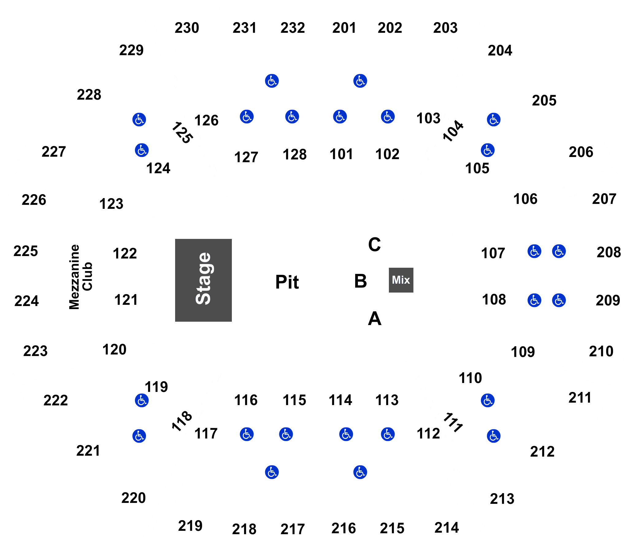 Concert Venue Seating Chart