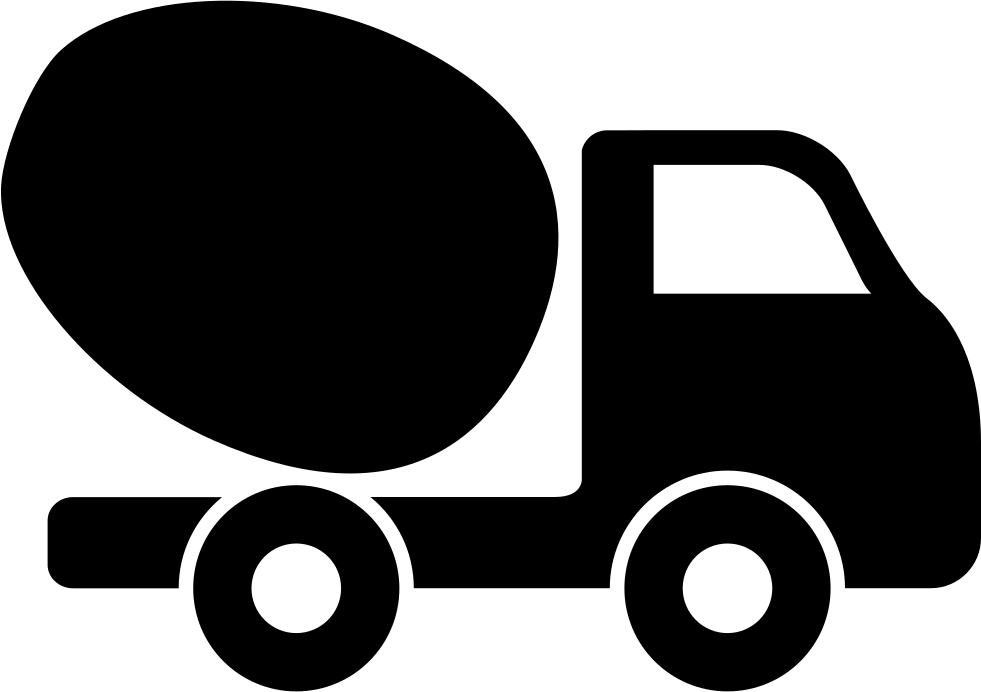 Concrete Mixer Truck Silhouette