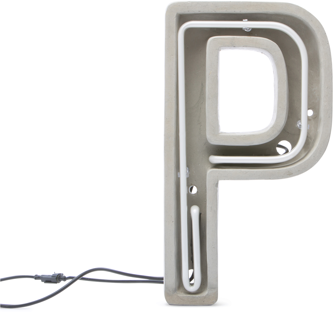 Concrete Neon Letter P