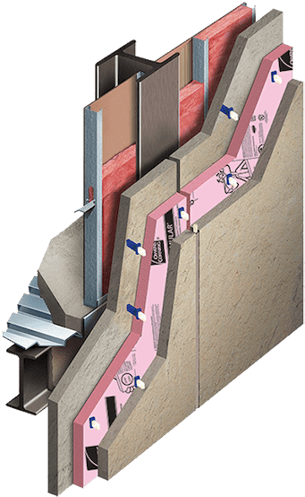 Concrete Wall Insulation System Cutaway