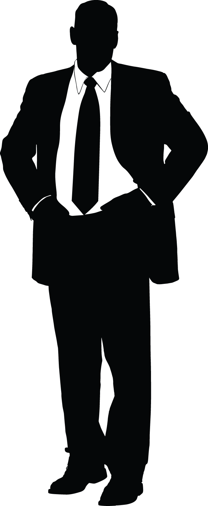 Confident Businessman Silhouette