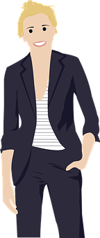 Confident Businesswoman Cartoon