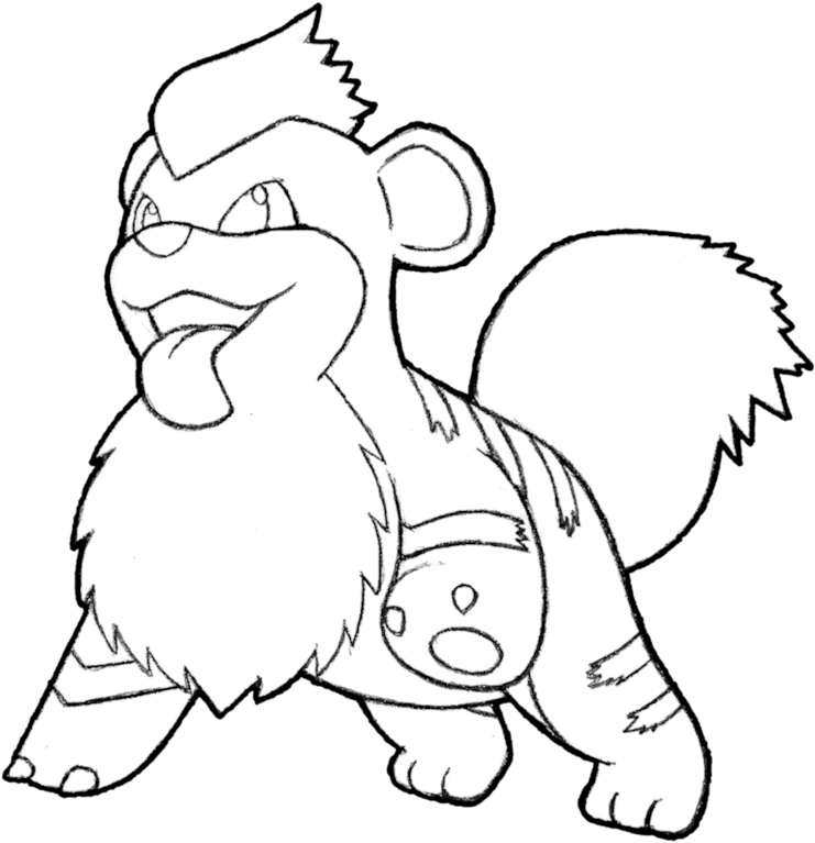 Confident Cartoon Lion Lineart