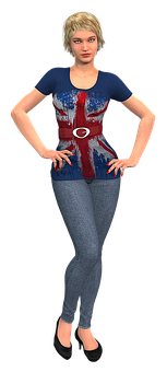 Confident3 D Animated Woman Pose