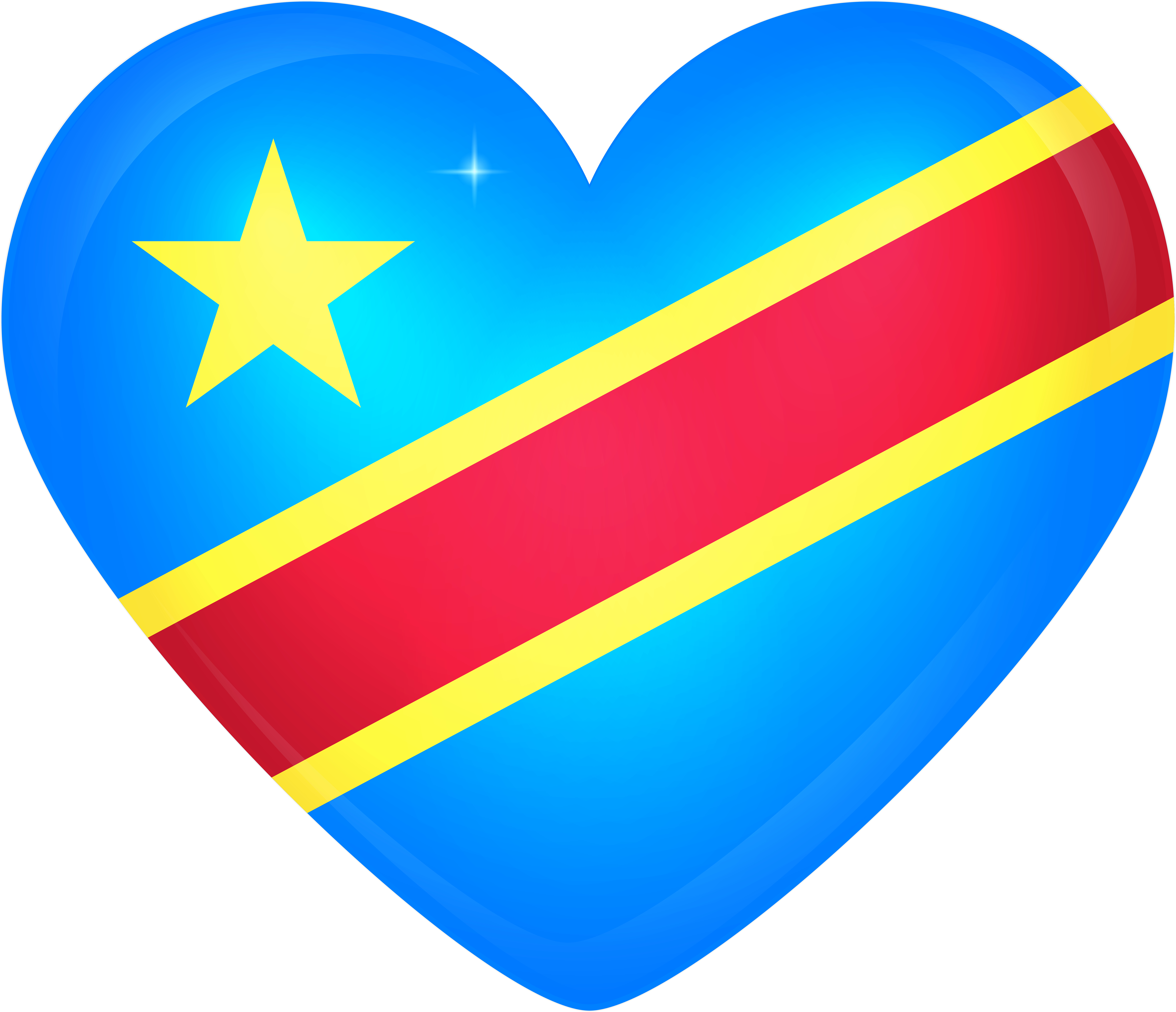 Congo Love Heart Flag
