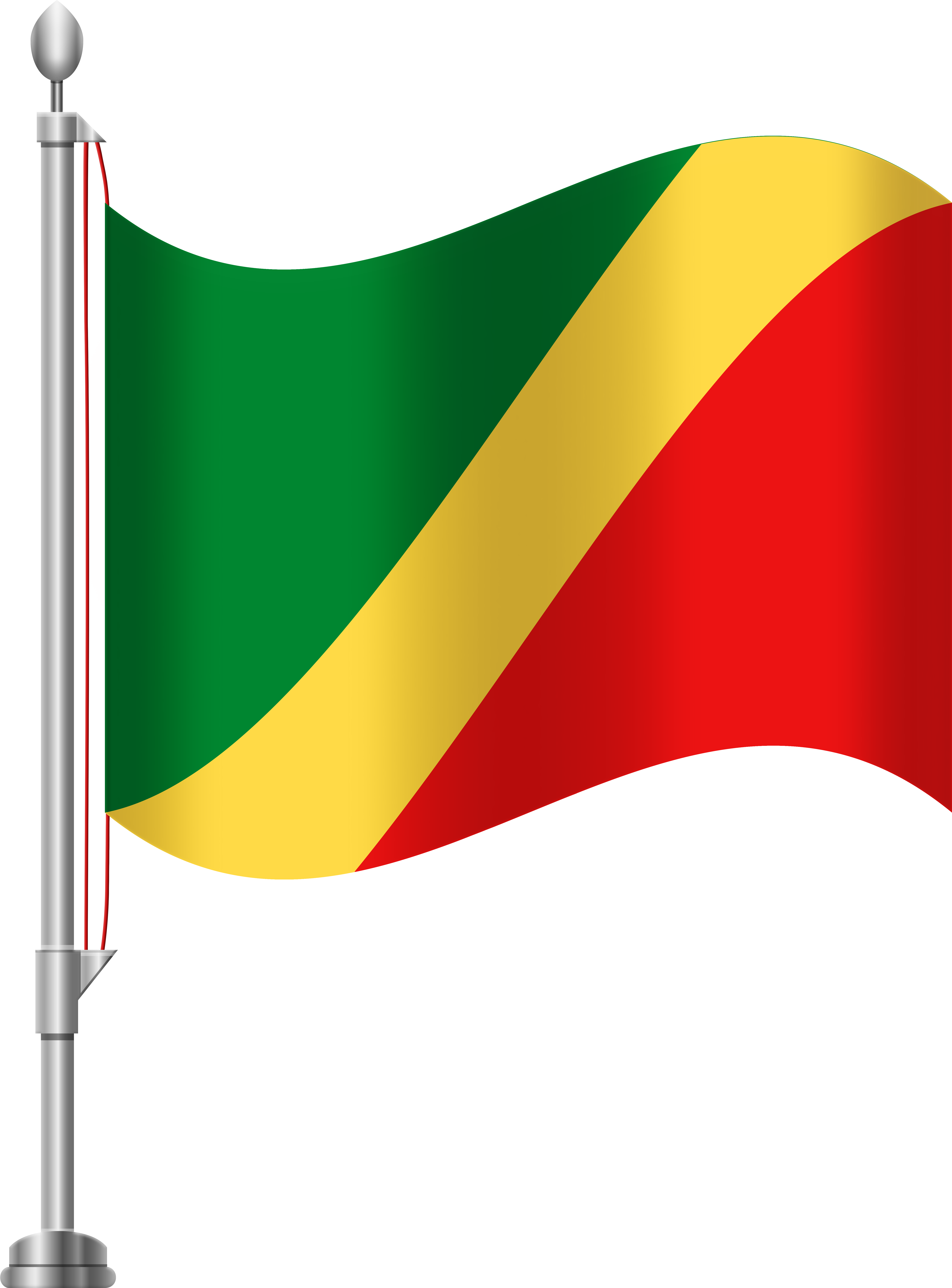 Congo Republic Flagon Pole