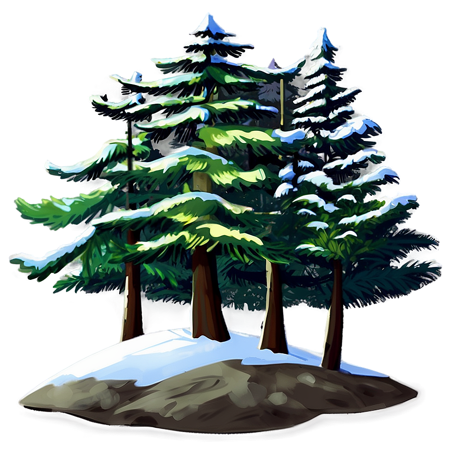 Coniferous Forest Clipart Png Wht