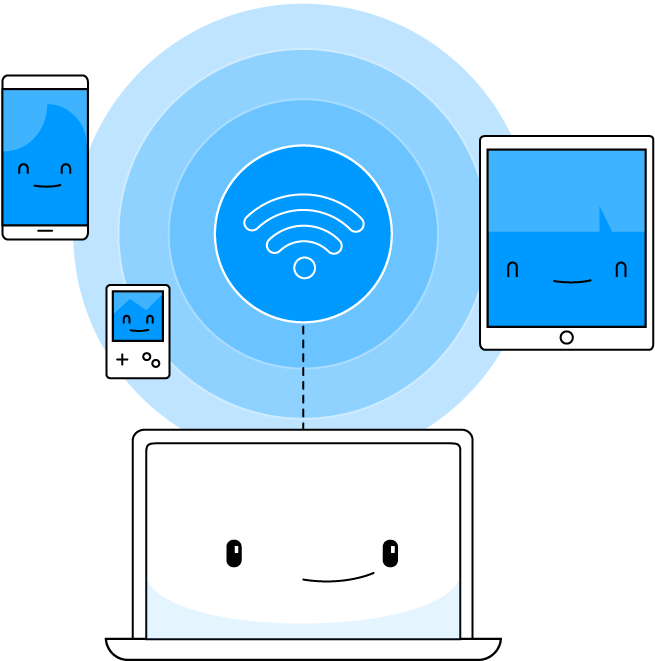 Connected Devices Wifi Illustration