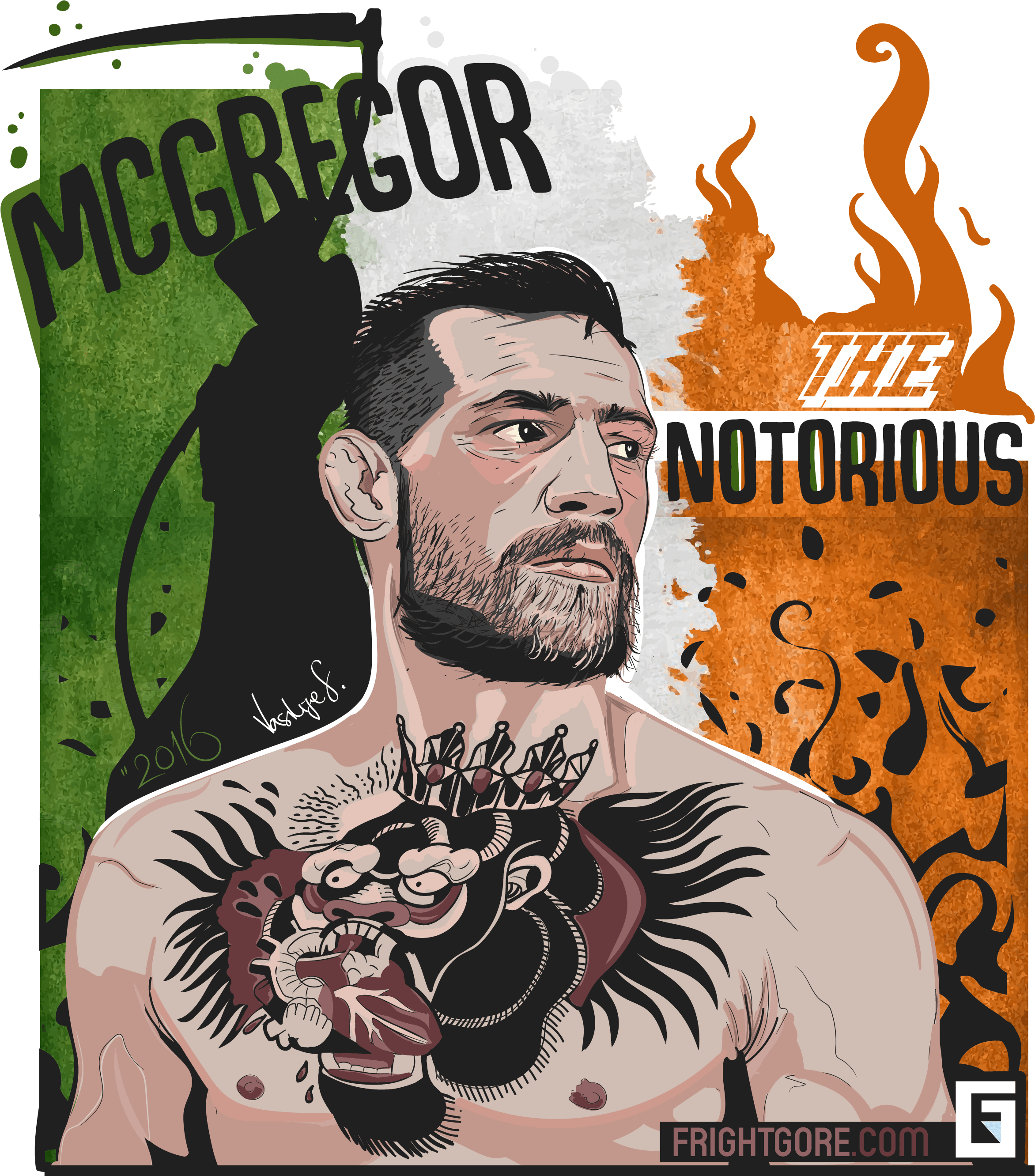 Conor Mc Gregor The Notorious Artwork