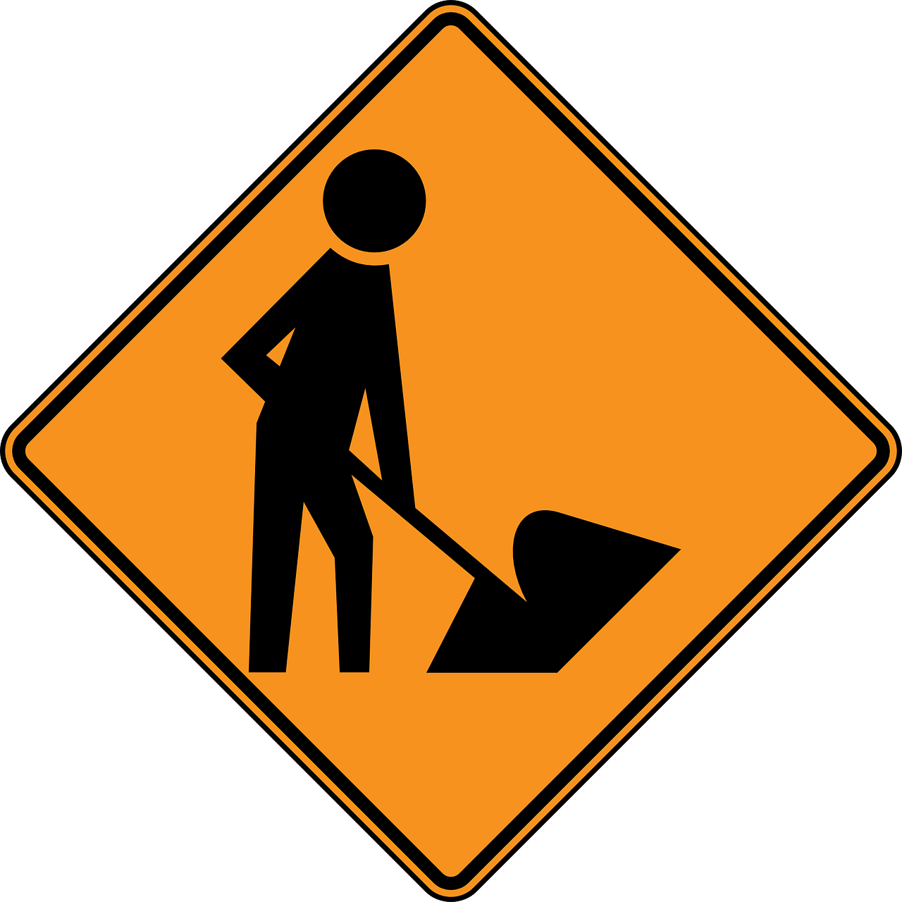 Construction Work Sign Graphic