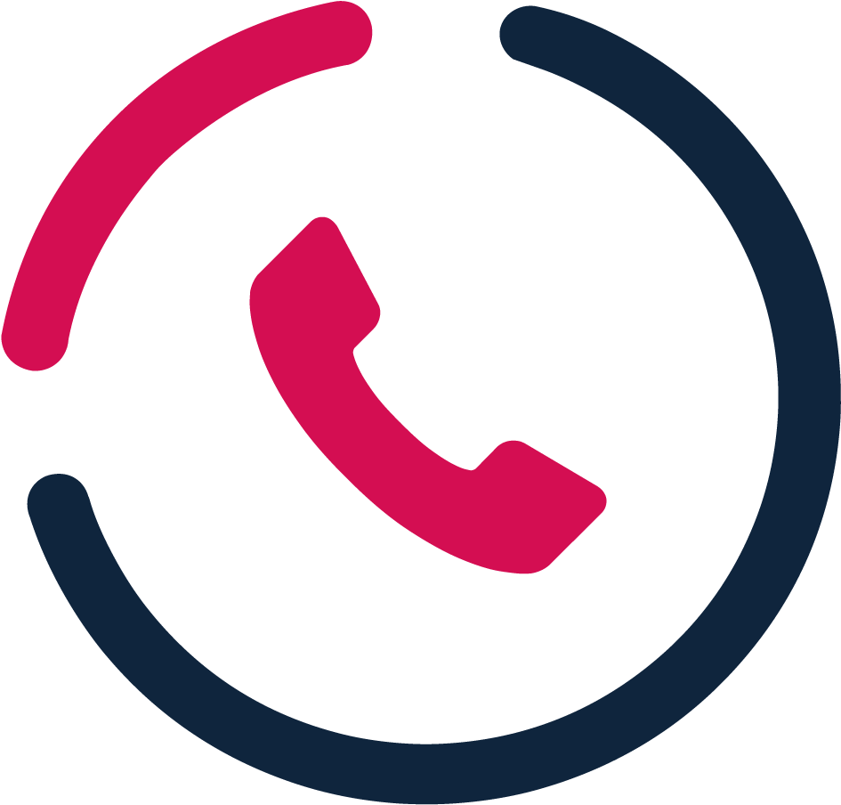Contact Icon Red Phone Graphic