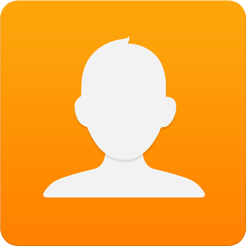 Contact Profile Icon Orange Background