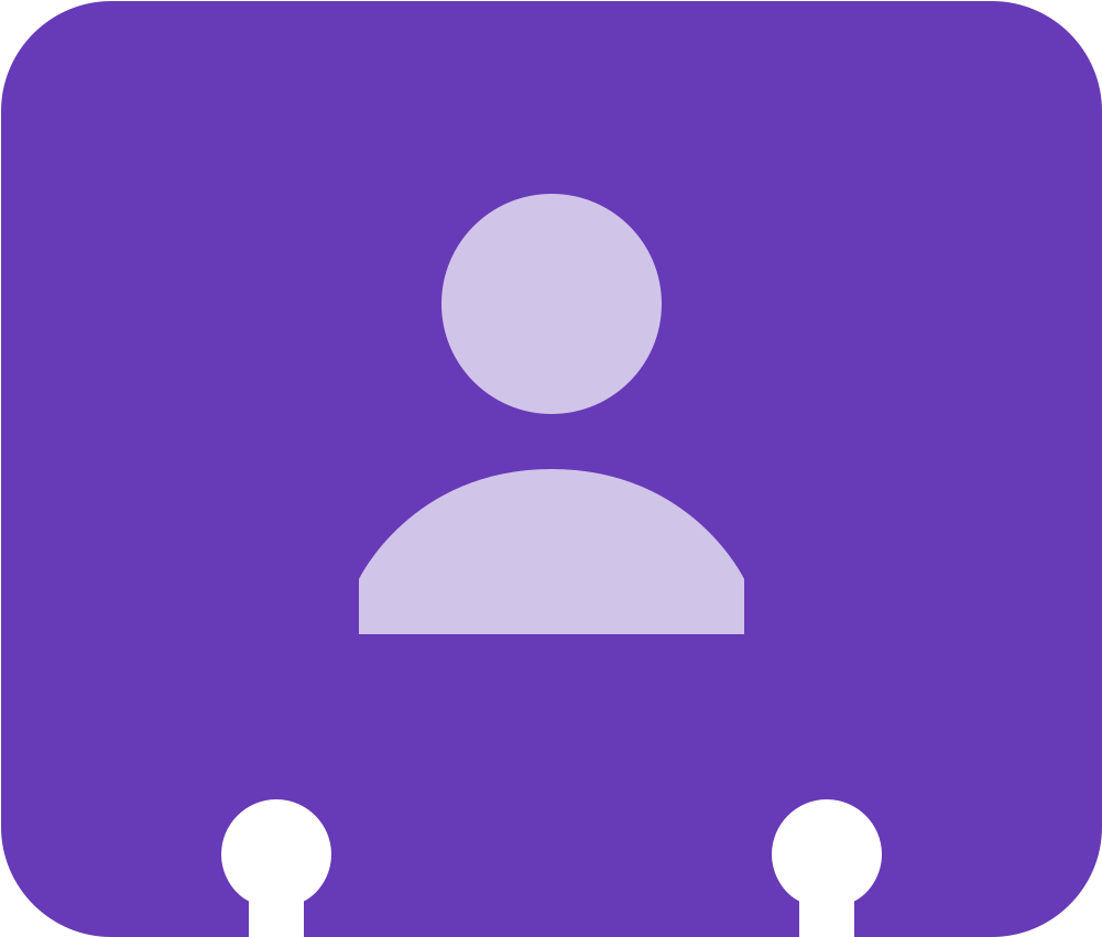 Contact Profile Icon Purple Background