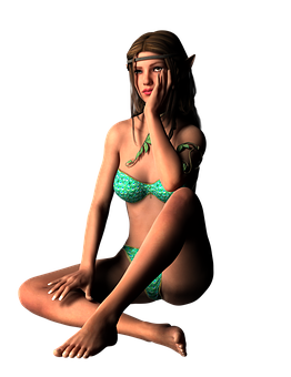 Contemplative_ Elf_ Female_ Digital_ Art