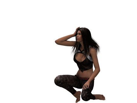 Contemplative_ Female_3 D_ Model