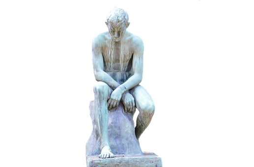 Contemplative Figure Statue