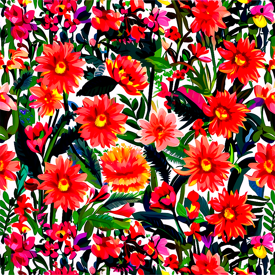 Contemporary Flower Print Png 83