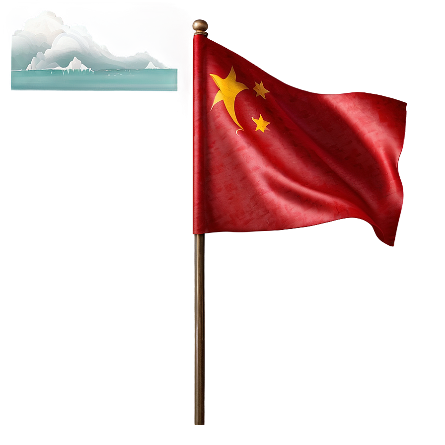 Contemporary Red Flag Style Png Tap