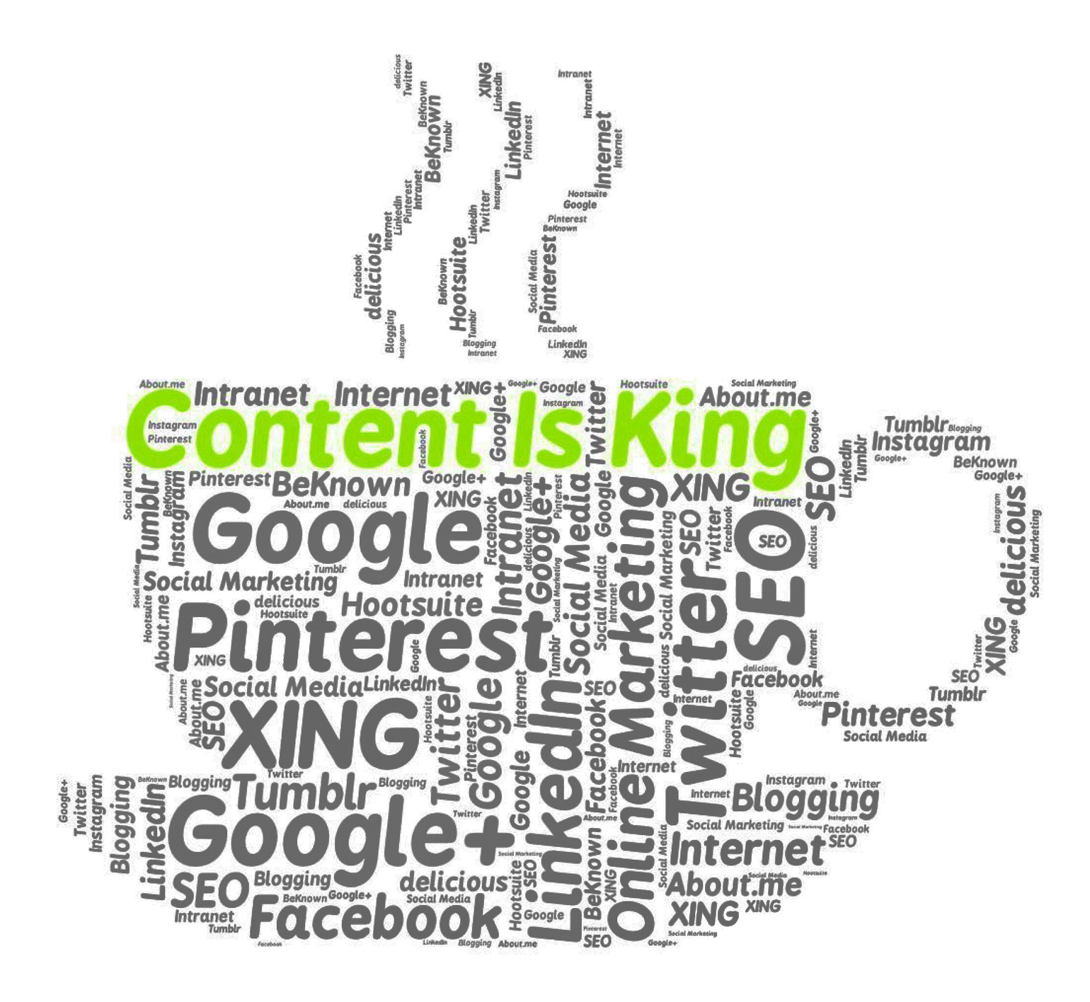 Content Is King Social Media Coffee Cup